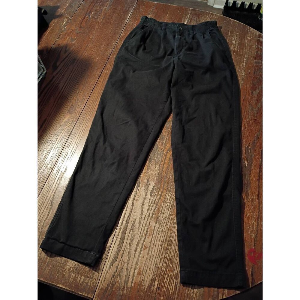 Size 4 American Eagle Black Super Stretch Pants with Side Elastic Pockets